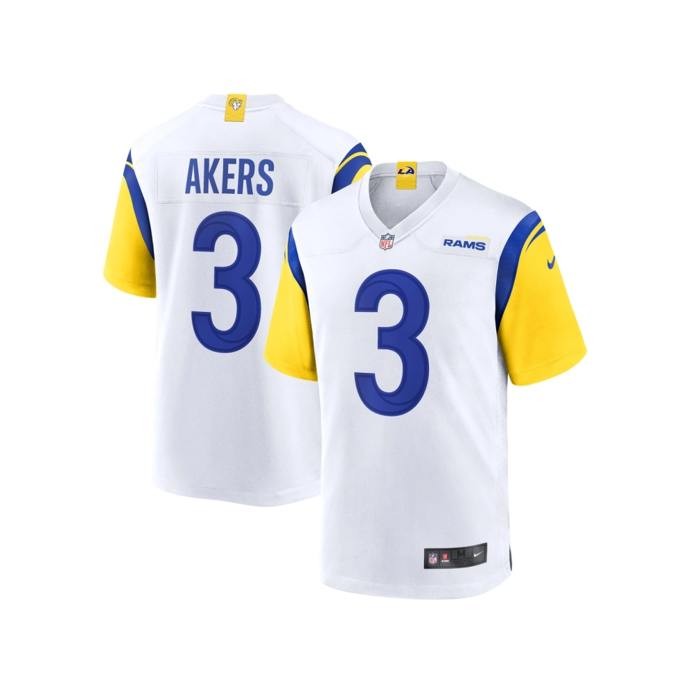Mens Los Angeles Rams Cam Akers White Game Jersey