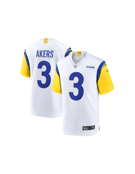 Mens Los Angeles Rams Cam Akers White Game Jersey