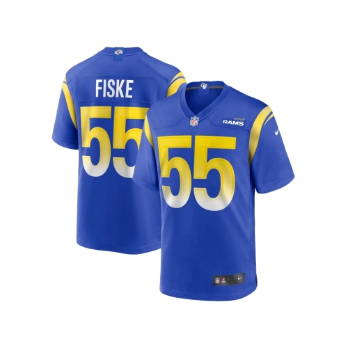 Mens Los Angeles Rams Braden Fiske Royal Team Game Jersey