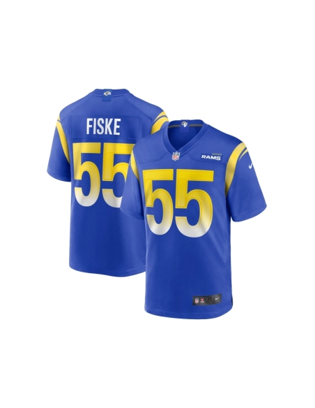 Mens Los Angeles Rams Braden Fiske Royal Team Game Jersey