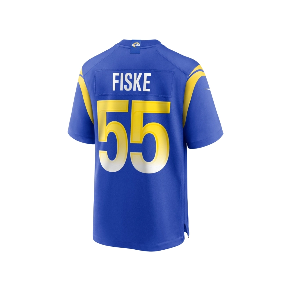 Mens Los Angeles Rams Braden Fiske Royal Team Game Jersey