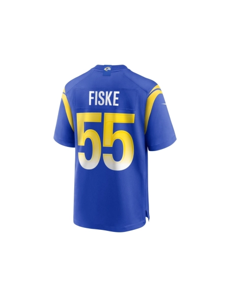 Mens Los Angeles Rams Braden Fiske Royal Team Game Jersey