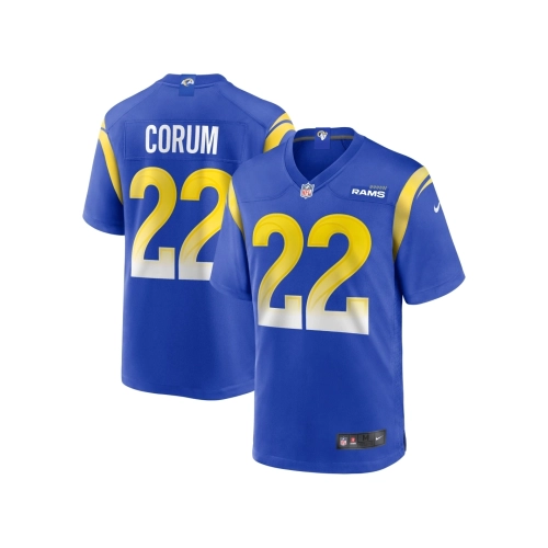 Mens Los Angeles Rams Blake Corum Royal 2024 NFL Draft Game Player Jersey