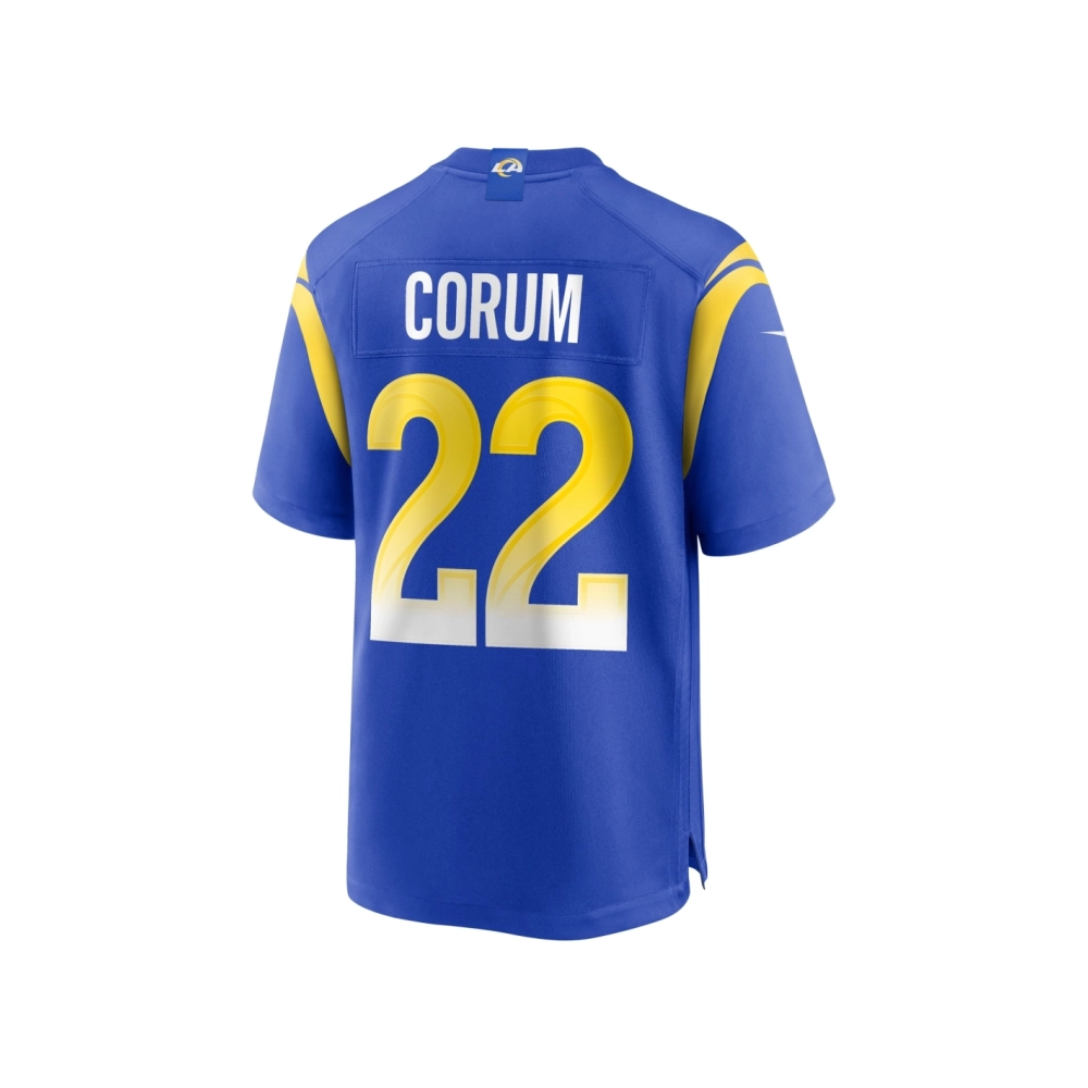 Mens Los Angeles Rams Blake Corum Royal 2024 NFL Draft Game Player Jersey