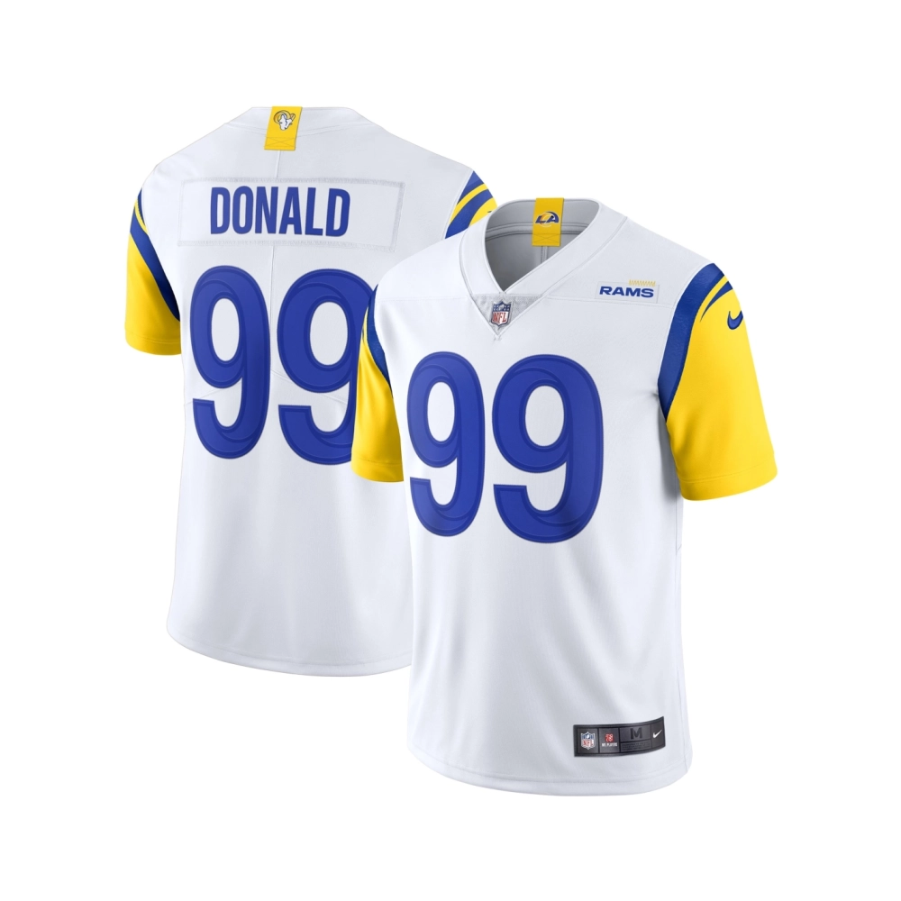 Mens Los Angeles Rams Aaron Donald White Alternate Vapor Limited Jersey
