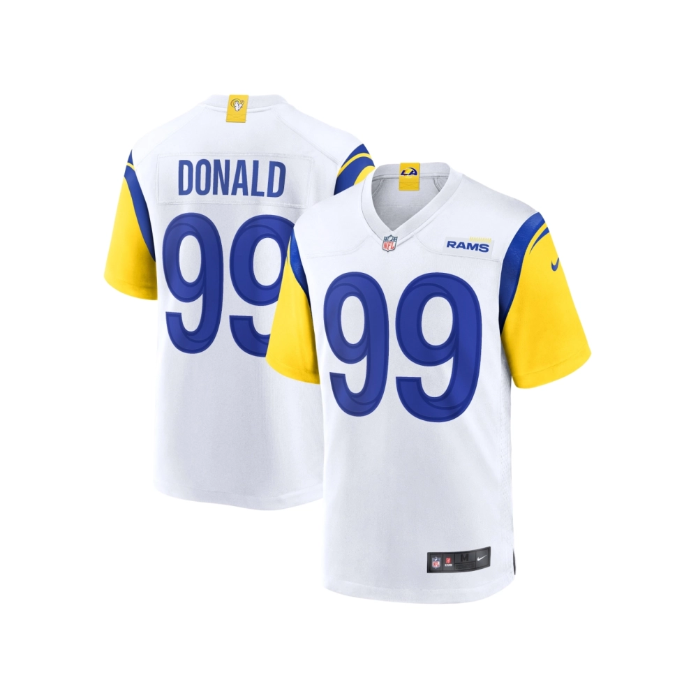 Mens Los Angeles Rams Aaron Donald White Alternate Player Game Jersey