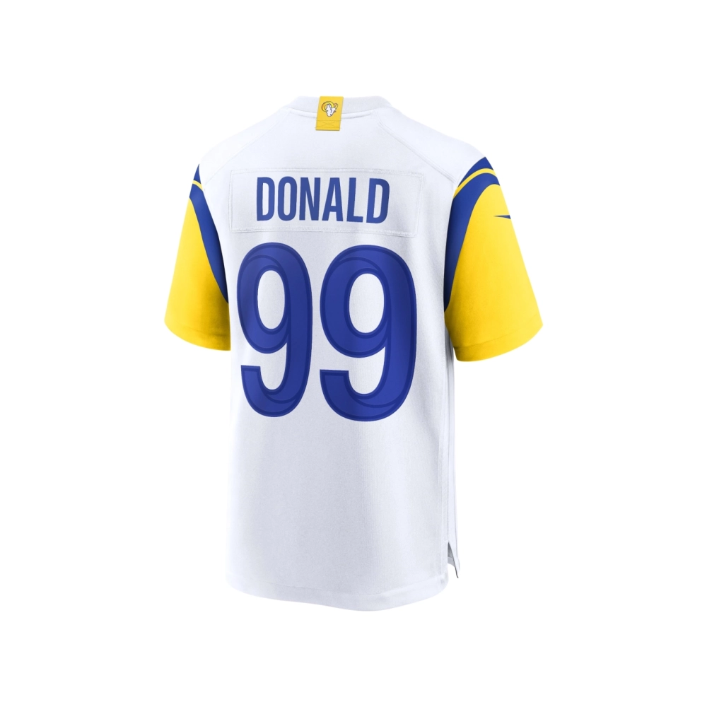 Mens Los Angeles Rams Aaron Donald White Alternate Game Jersey