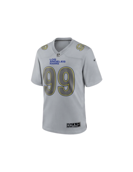 Mens Los Angeles Rams Aaron Donald Gray Atmosphere Fashion Game Jersey