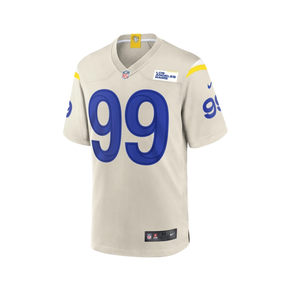 Mens Los Angeles Rams Aaron Donald Bone Player Game Jersey