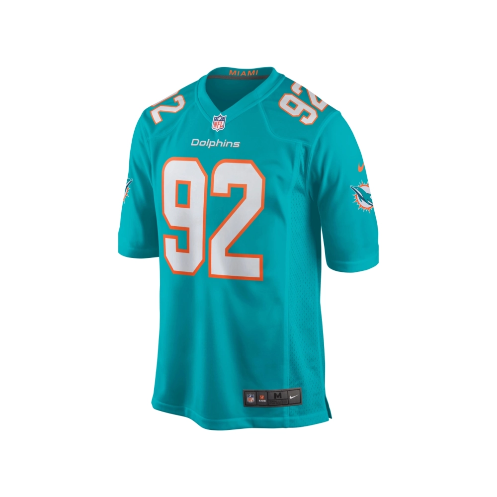 Mens Miami Dolphins Zach Sieler Aqua Game Jersey
