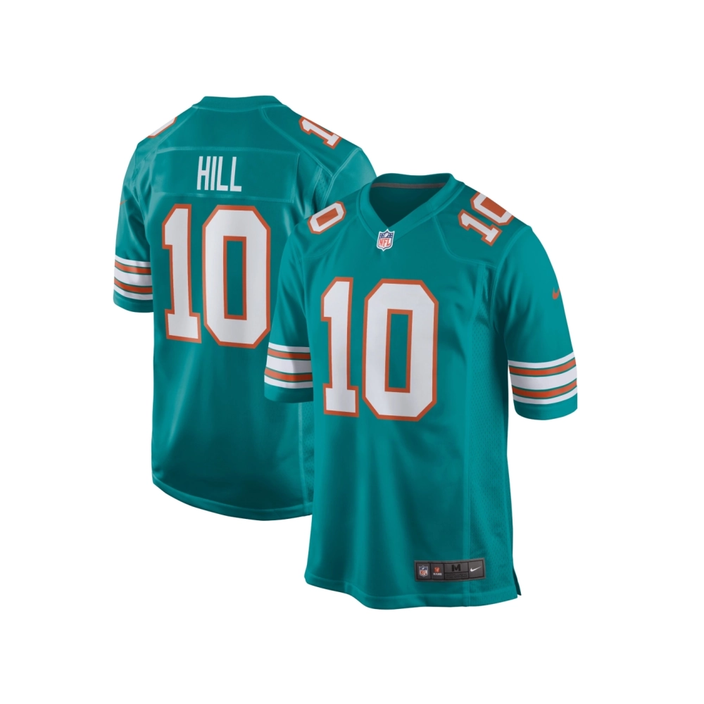 Mens Miami Dolphins Tyreek Hill Aqua Alternate Game Jersey