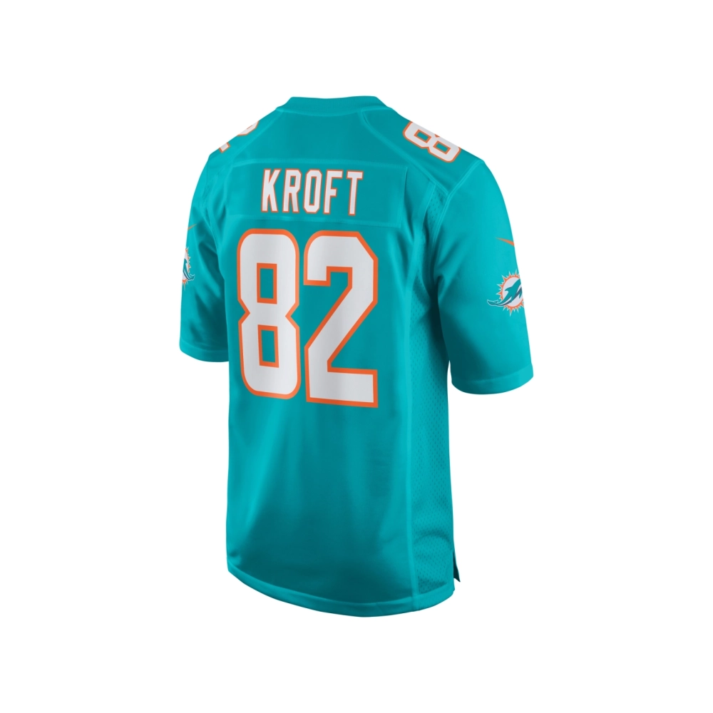 Mens Miami Dolphins Tyler Kroft Aqua Team Game Jersey