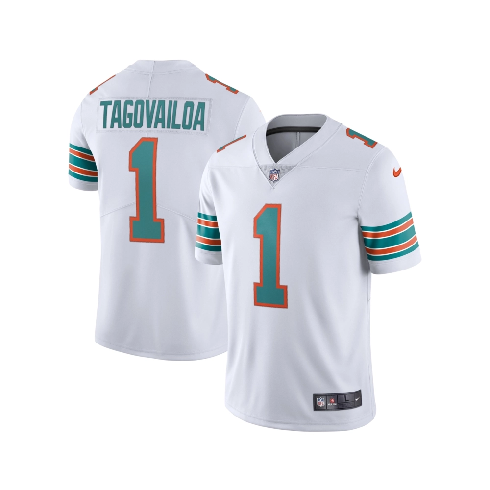 Mens Miami Dolphins Tua Tagovailoa White 2nd Alternate Vapor Limited Jersey
