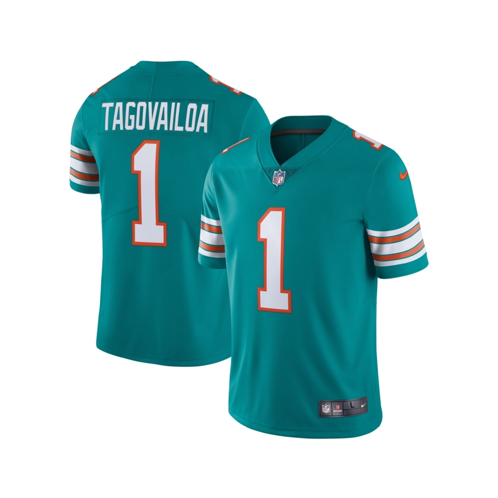 Mens Miami Dolphins Tua Tagovailoa Aqua Alternate Vapor Limited Jersey