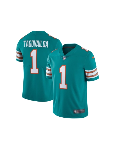 Mens Miami Dolphins Tua Tagovailoa Aqua Alternate Vapor Limited Jersey