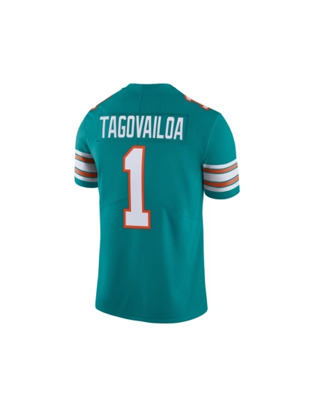 Mens Miami Dolphins Tua Tagovailoa Aqua Alternate Vapor Limited Jersey