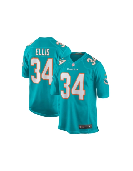 Mens Miami Dolphins Tino Ellis Aqua Home Game Player Jersey