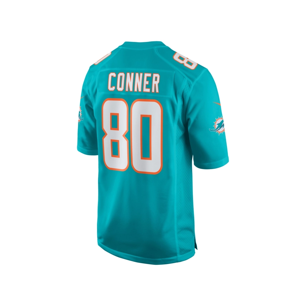 Mens Miami Dolphins Tanner Conner Aqua Home Game Player Jersey