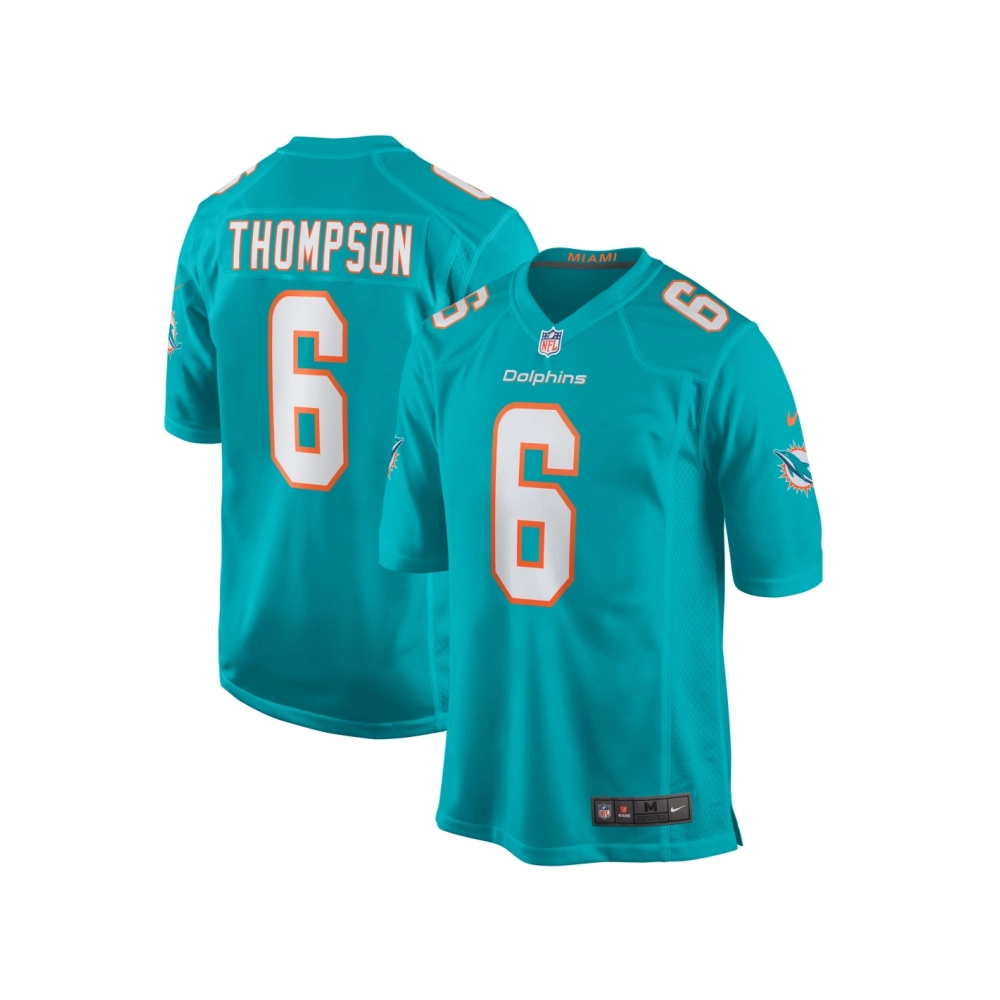 Mens Miami Dolphins Skylar Thompson Aqua Team Game Jersey