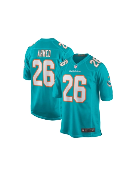 Mens Miami Dolphins Salvon Ahmed Aqua Game Jersey