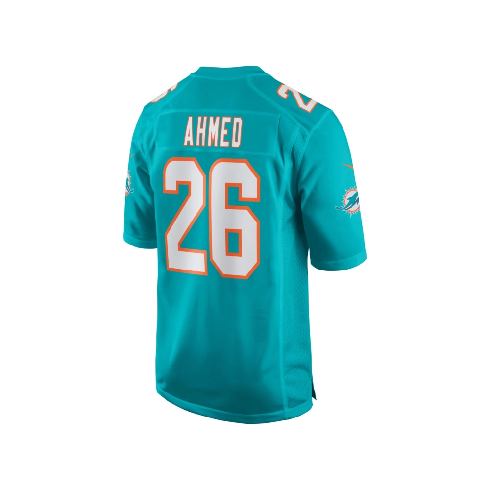 Mens Miami Dolphins Salvon Ahmed Aqua Game Jersey
