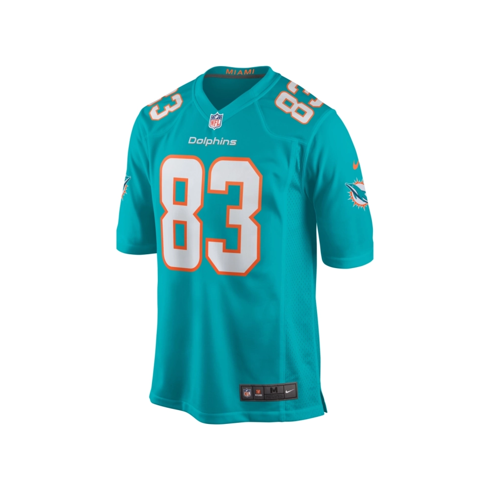 Mens Miami Dolphins Raleigh Webb Aqua Team Game Jersey