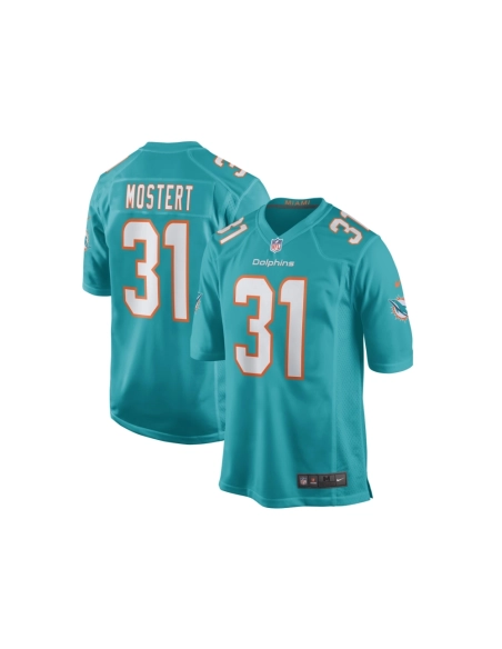 Mens Miami Dolphins Raheem Mostert Aqua Game Jersey