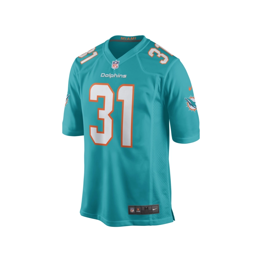Mens Miami Dolphins Raheem Mostert Aqua Game Jersey