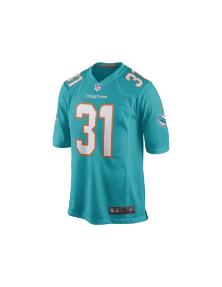 Mens Miami Dolphins Raheem Mostert Aqua Game Jersey