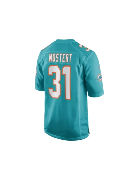 Mens Miami Dolphins Raheem Mostert Aqua Game Jersey