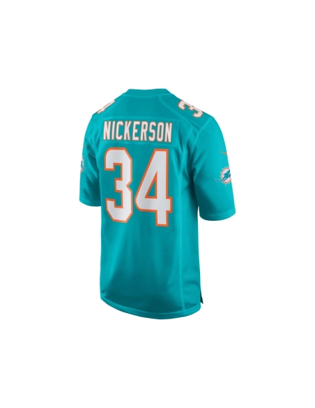 Mens Miami Dolphins Parry Nickerson Aqua Team Game Jersey