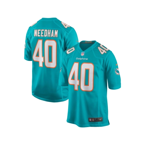 Mens Miami Dolphins Nik Needham Aqua Game Jersey