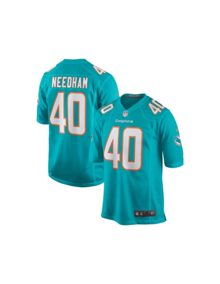 Mens Miami Dolphins Nik Needham Aqua Game Jersey