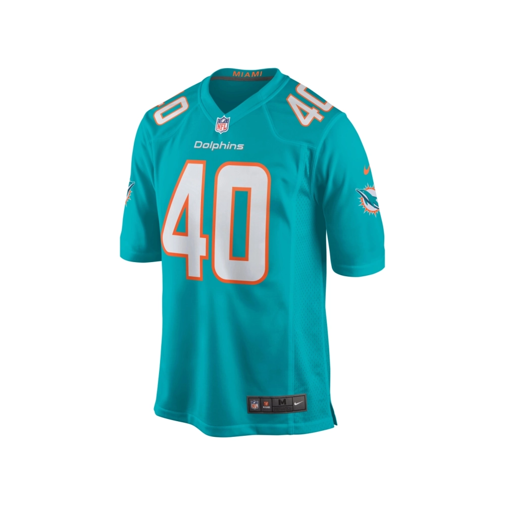 Mens Miami Dolphins Nik Needham Aqua Game Jersey
