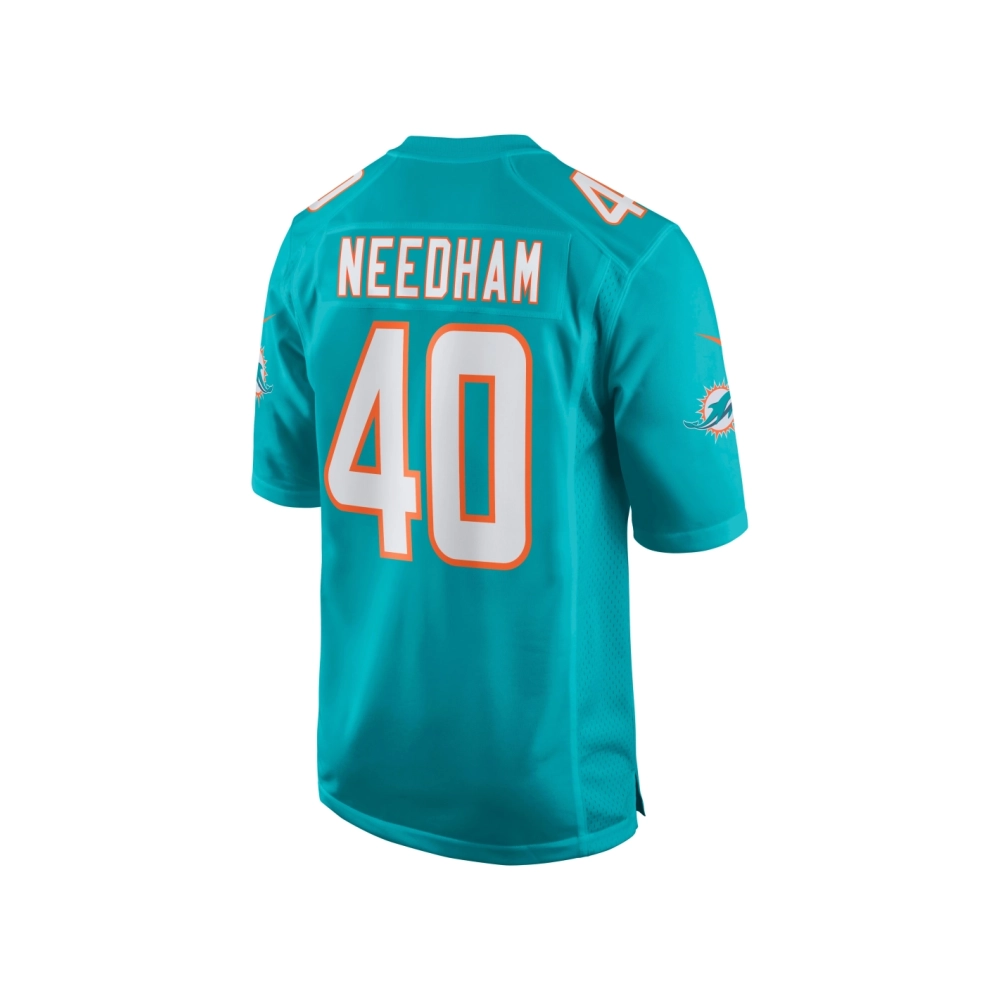 Mens Miami Dolphins Nik Needham Aqua Game Jersey