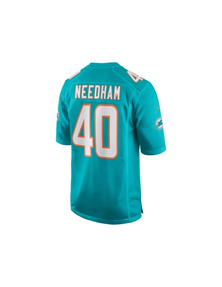 Mens Miami Dolphins Nik Needham Aqua Game Jersey