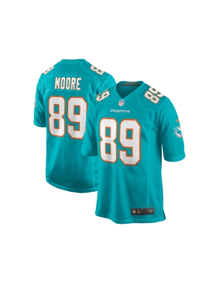 Mens Miami Dolphins Nat Moore Aqua Game Retired Player Jersey
