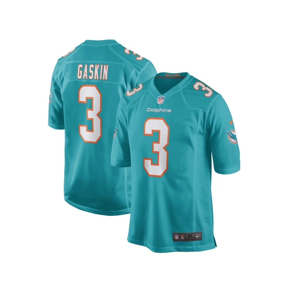 Mens Miami Dolphins Myles Gaskin Aqua Game Player Jersey