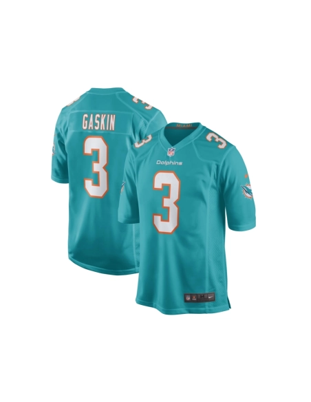 Mens Miami Dolphins Myles Gaskin Aqua Game Player Jersey