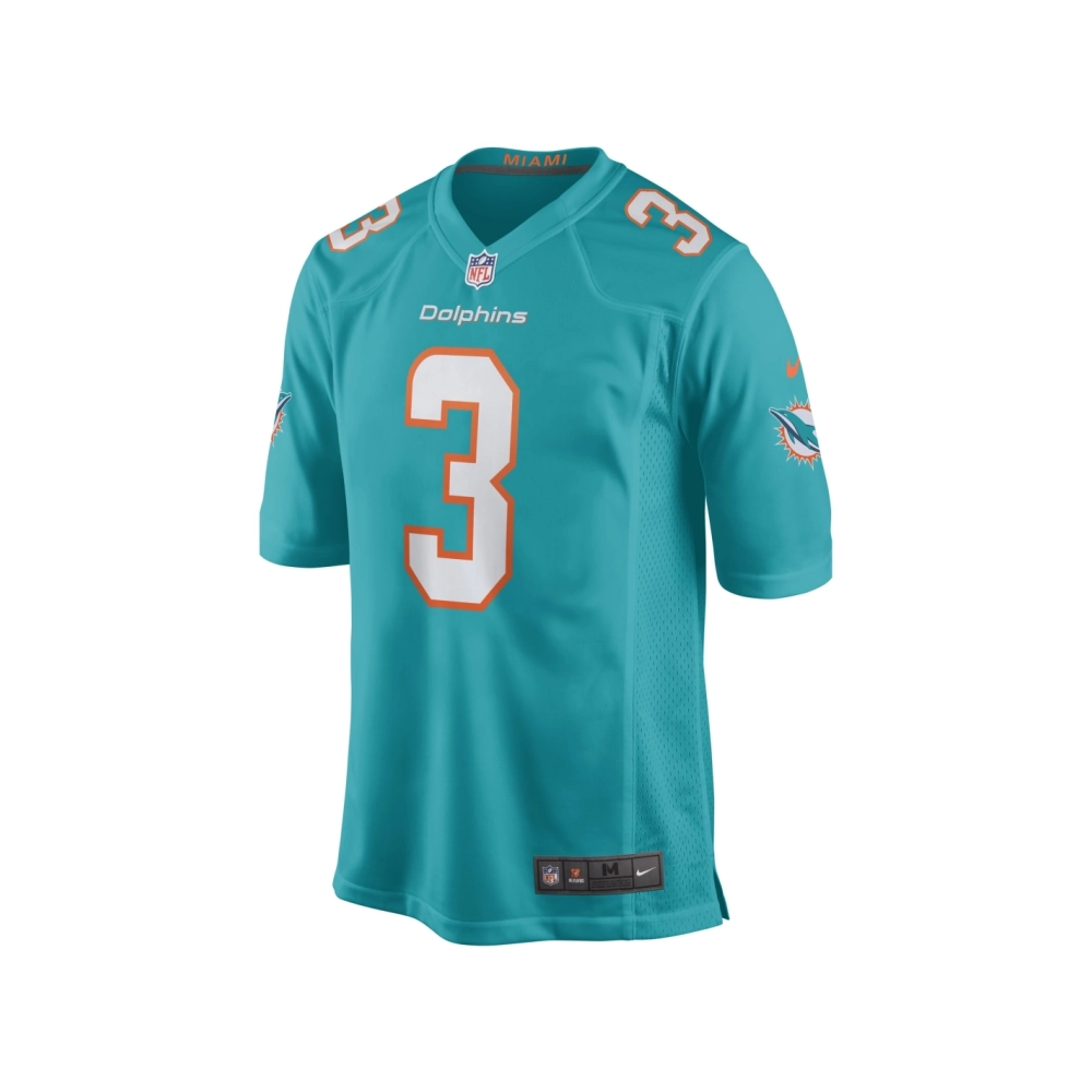 Mens Miami Dolphins Myles Gaskin Aqua Game Player Jersey