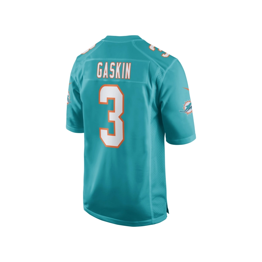Mens Miami Dolphins Myles Gaskin Aqua Game Player Jersey