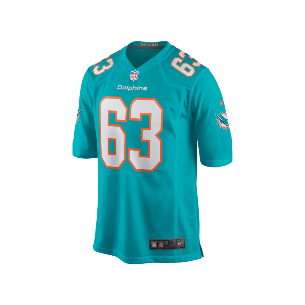 Mens Miami Dolphins Michael Deiter Aqua Game Jersey