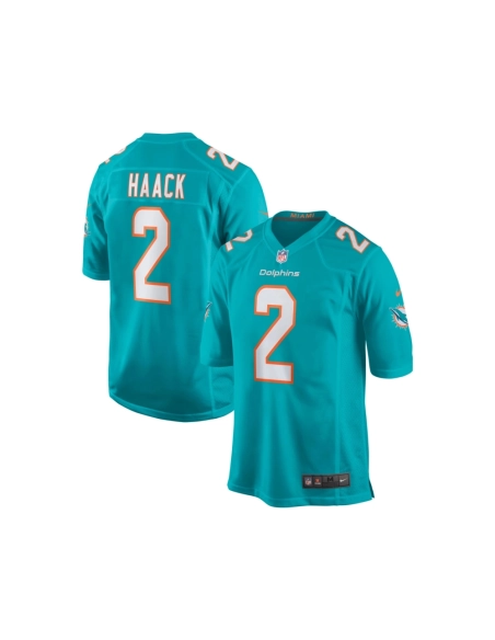 Mens Miami Dolphins Matt Haack Aqua Game Jersey