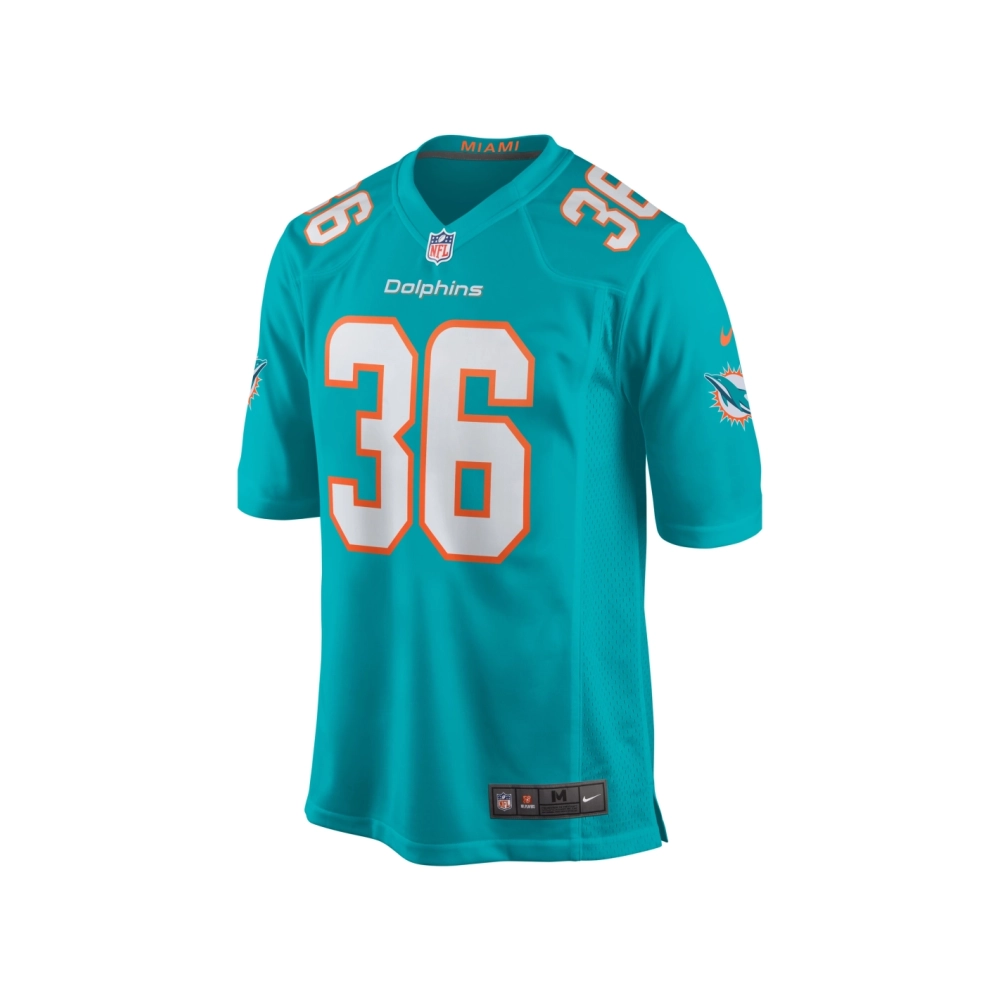 Mens Miami Dolphins Mark Milton Aqua Game Jersey
