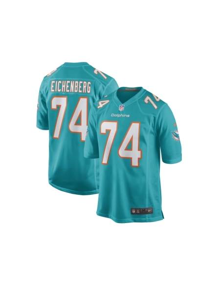 Mens Miami Dolphins Liam Eichenberg Aqua Game Jersey