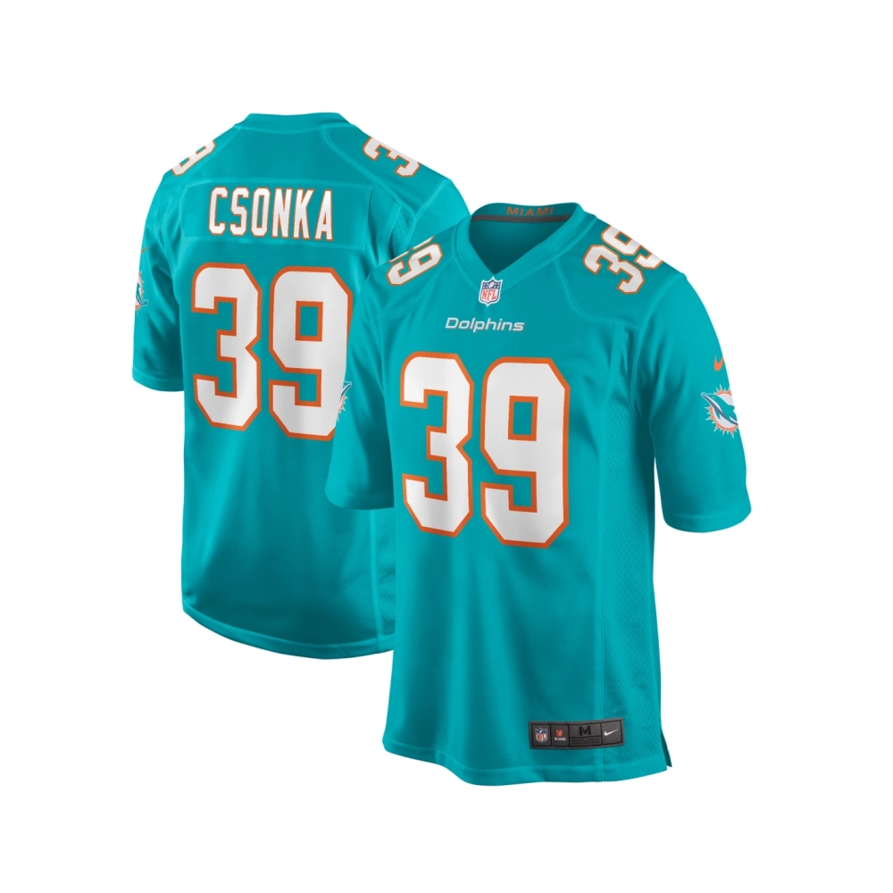 Mens Miami Dolphins Larry Csonka Aqua Game Retired Player Jersey