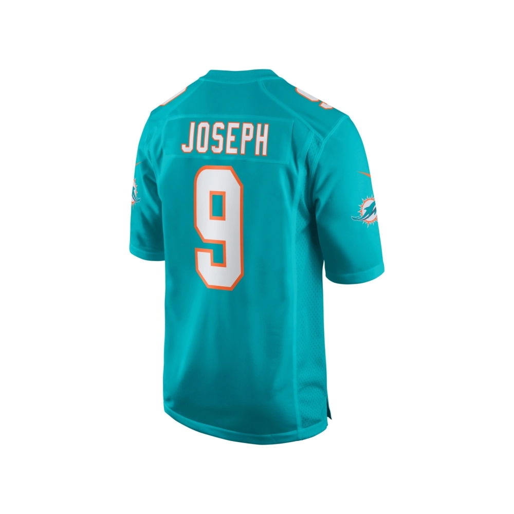 Mens Miami Dolphins Kelvin Joseph Aqua Team Game Jersey