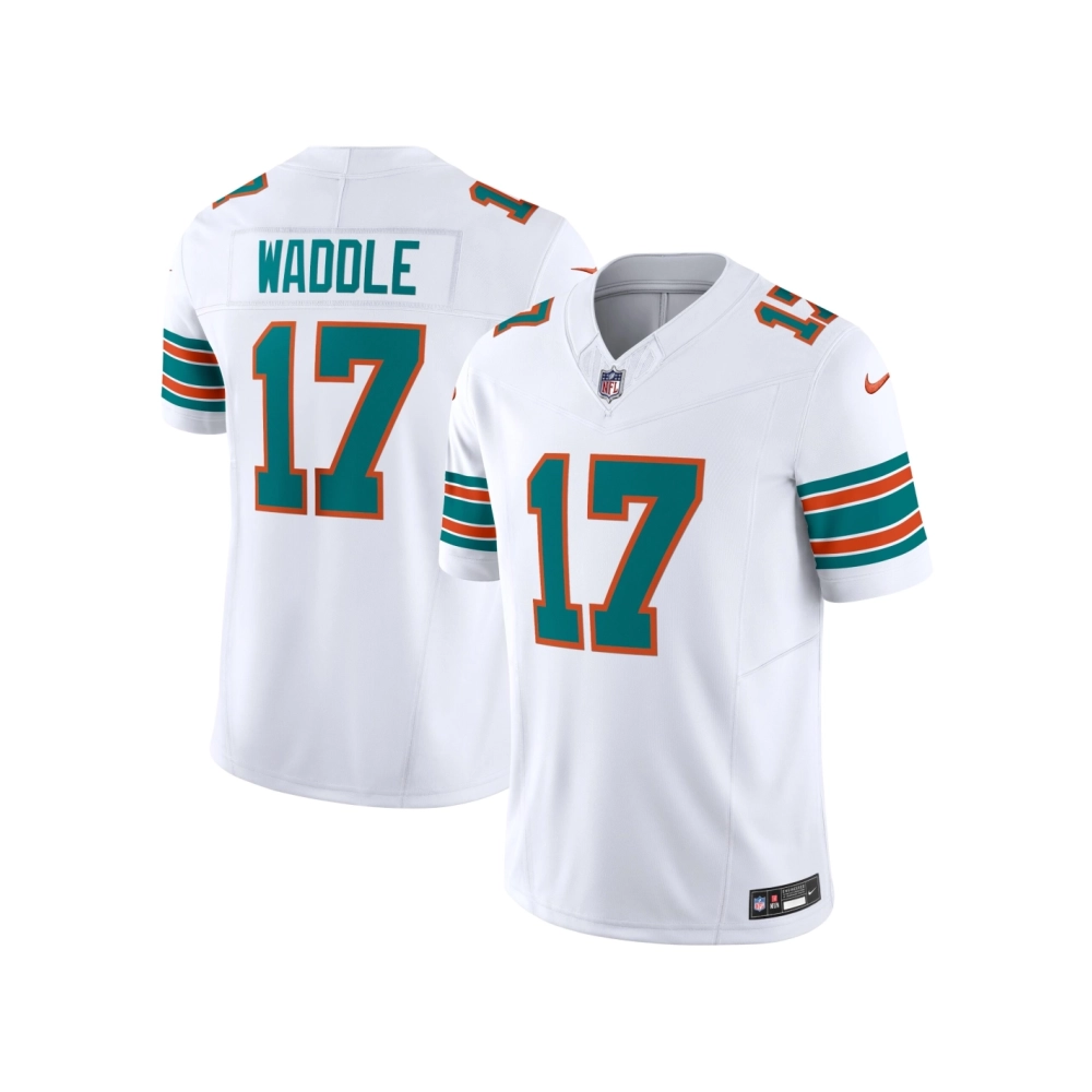 Mens Miami Dolphins Jaylen Waddle White Vapor F.U.S.E. Limited Jersey