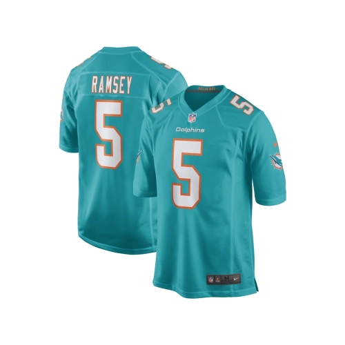 Mens Miami Dolphins Jalen Ramsey Aqua Team Color Game Jersey