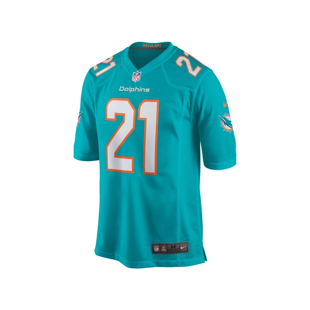 Mens Miami Dolphins DeShon Elliott Aqua Game Player Jersey